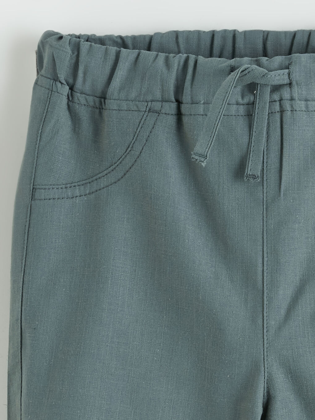 Haki Beli Lastikli Erkek Çocuk Şort-1