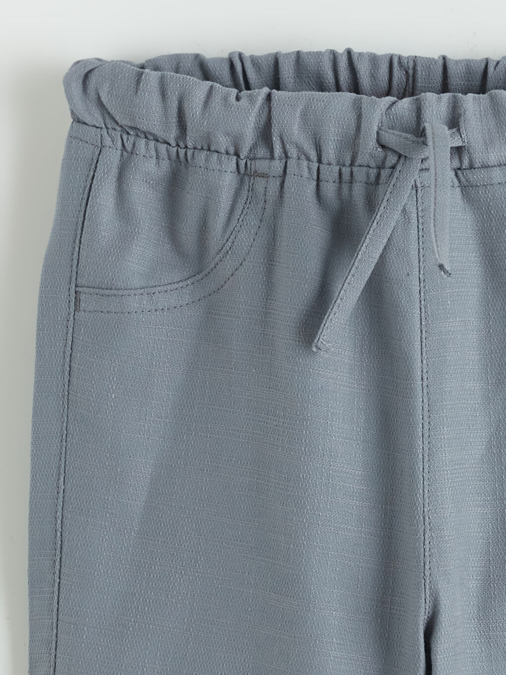 Gri Regular Fit Bağcıklı Erkek Çocuk Şort-1