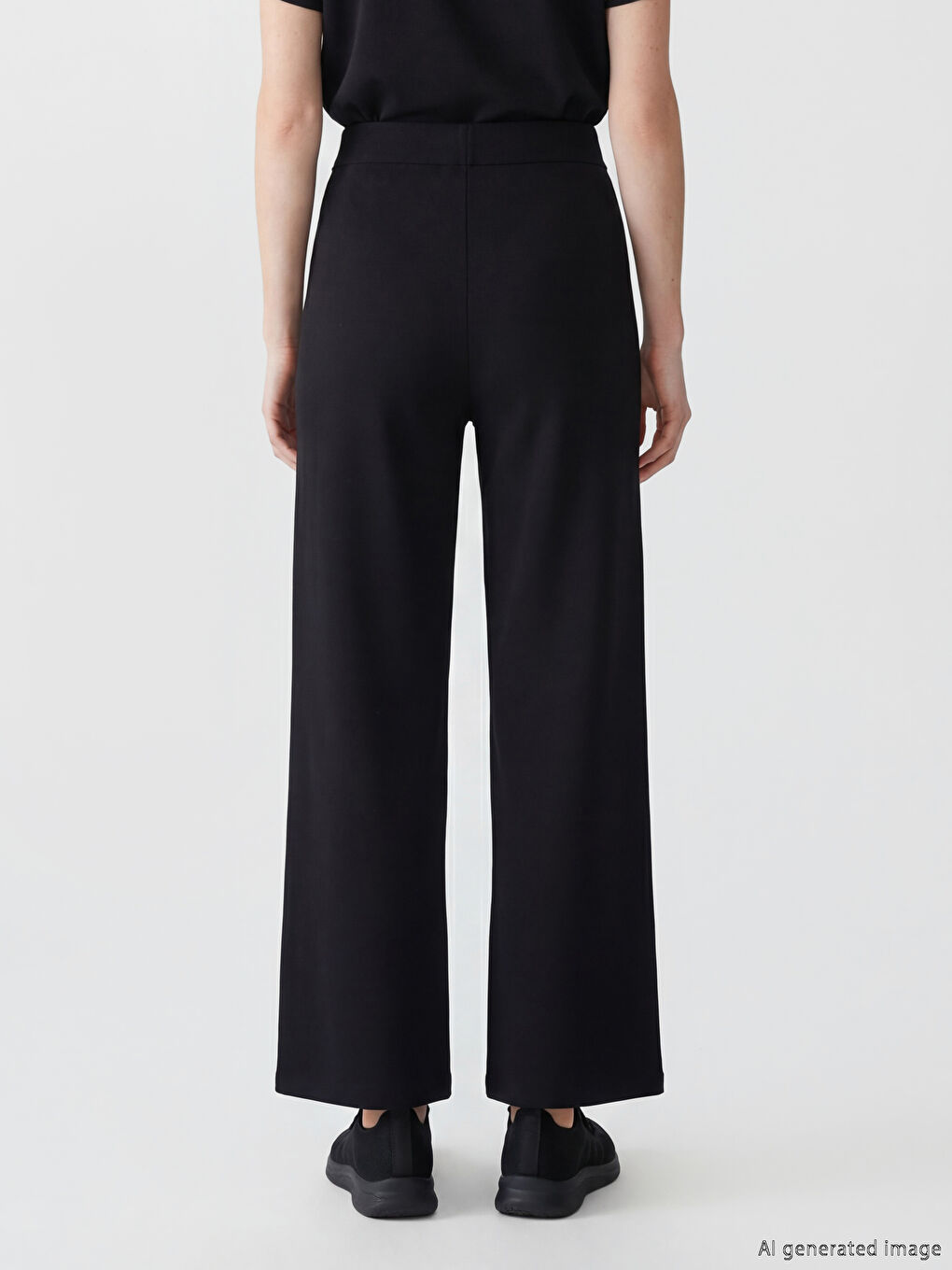 Siyah Taşlı Soft Touch Kadın Eşofman Altı-2