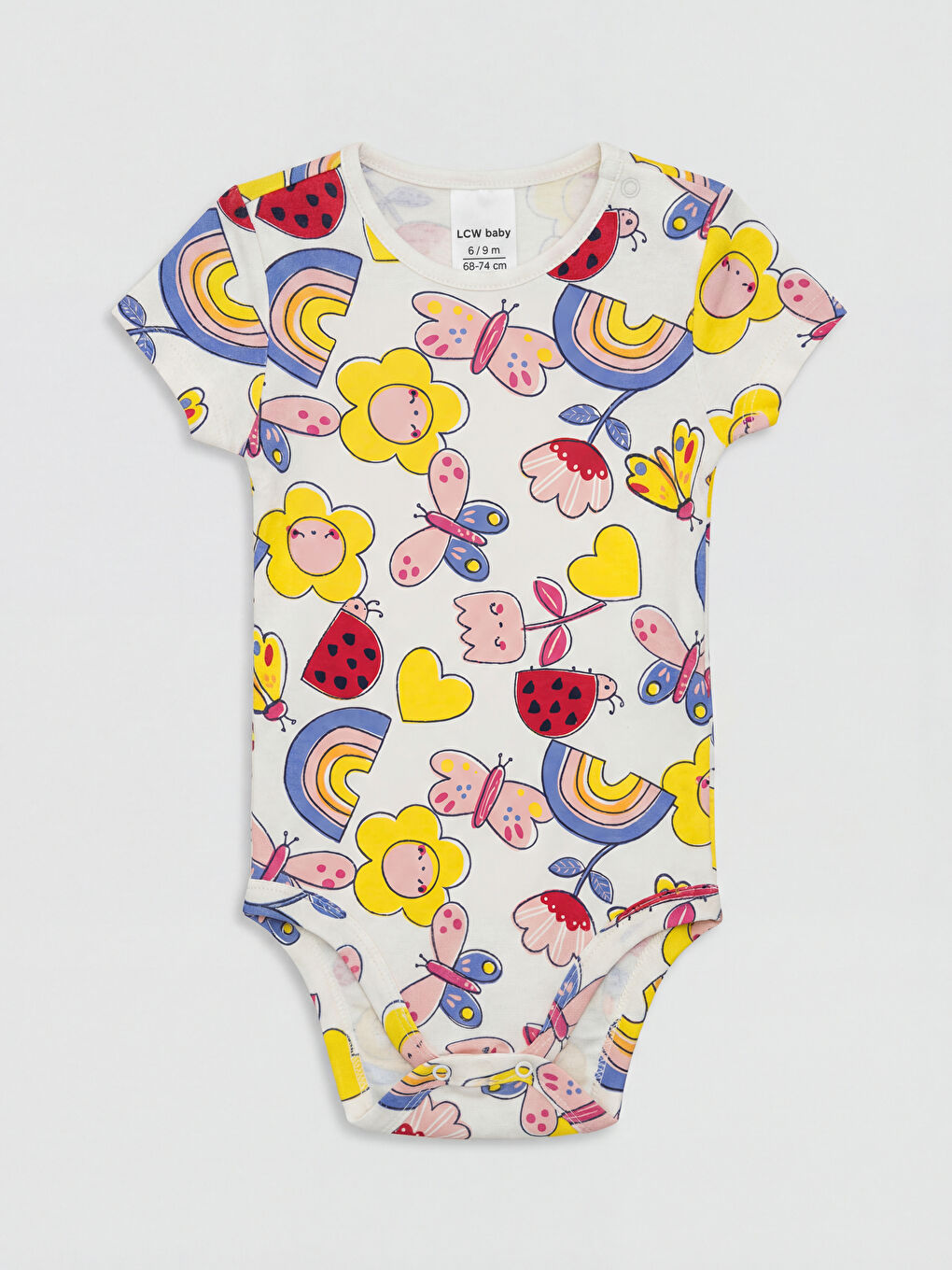 Crew Neck Printed Baby Girls' 2 Pack Bodysuit-1