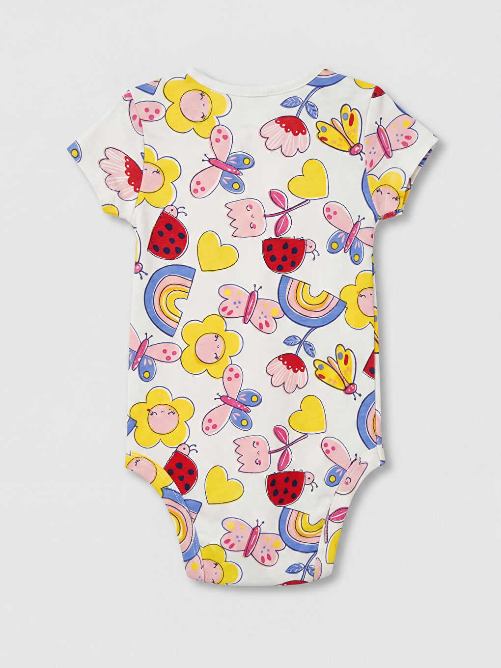 Crew Neck Printed Baby Girls' 2 Pack Bodysuit-2