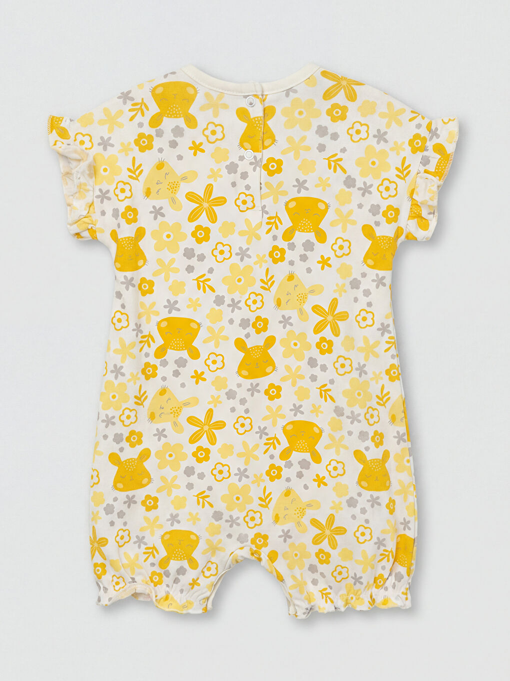 Crew Neck Printed Baby Girls' Jumpsuit 2 Pack-2