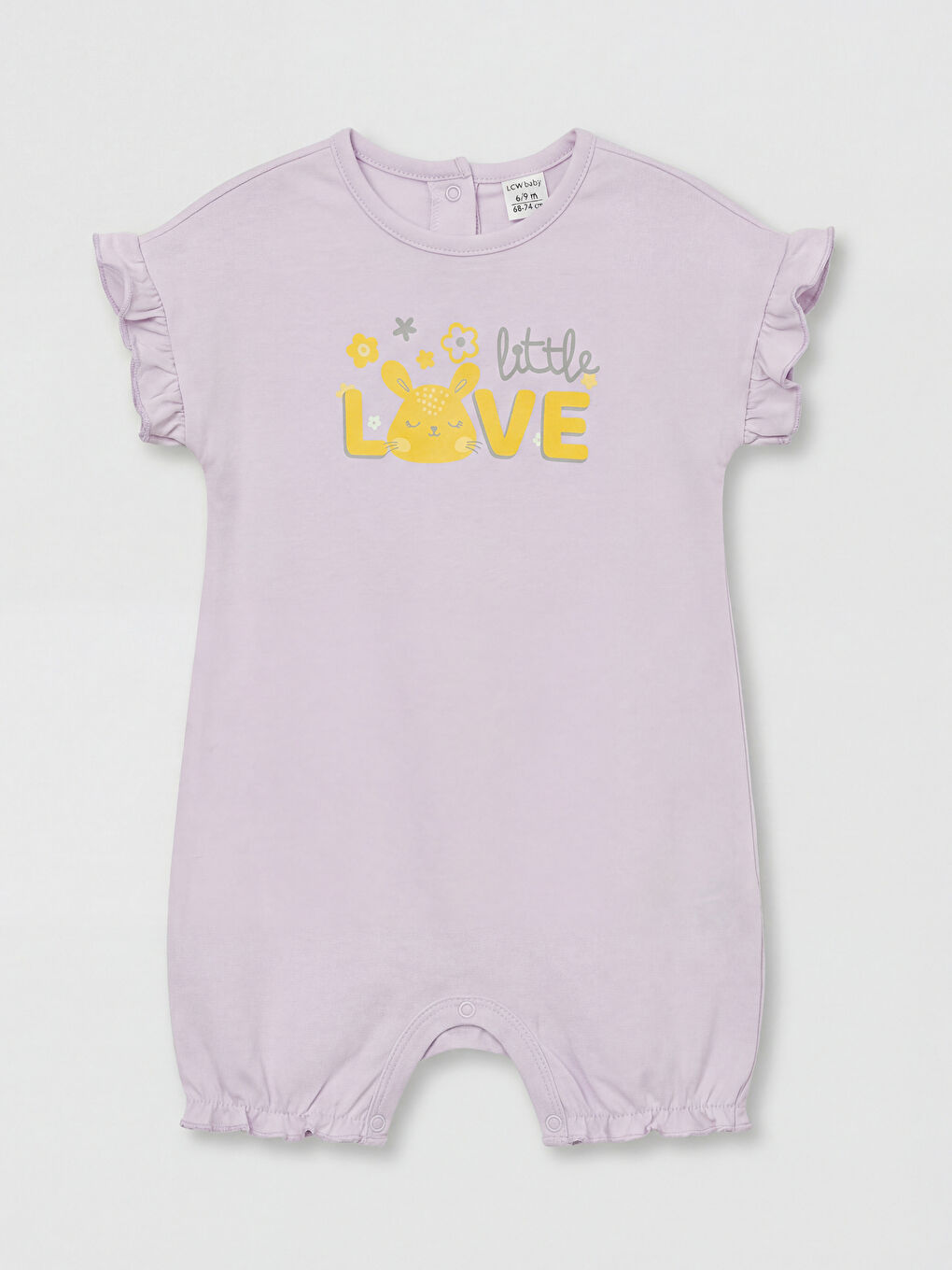 Crew Neck Printed Baby Girls' Jumpsuit 2 Pack-3