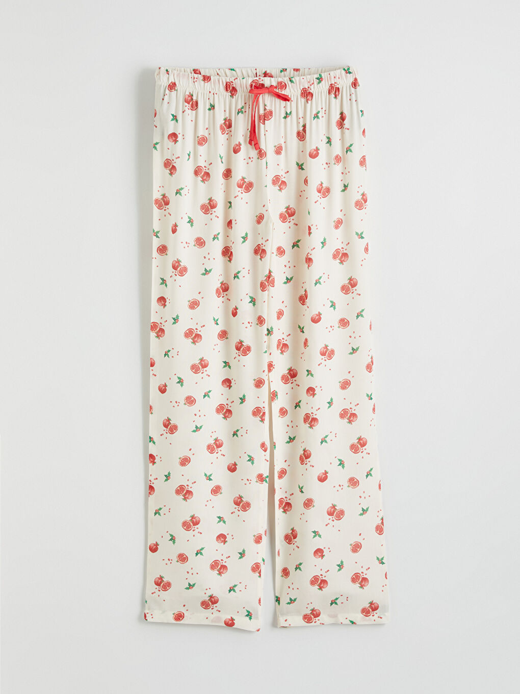 Ekru Gömlek Yaka Desenli Kadın Pijama Takım-7