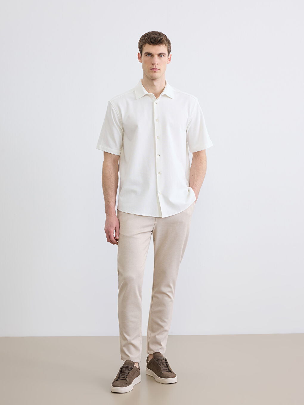 Regular Fit Textured Men's Shirt-1