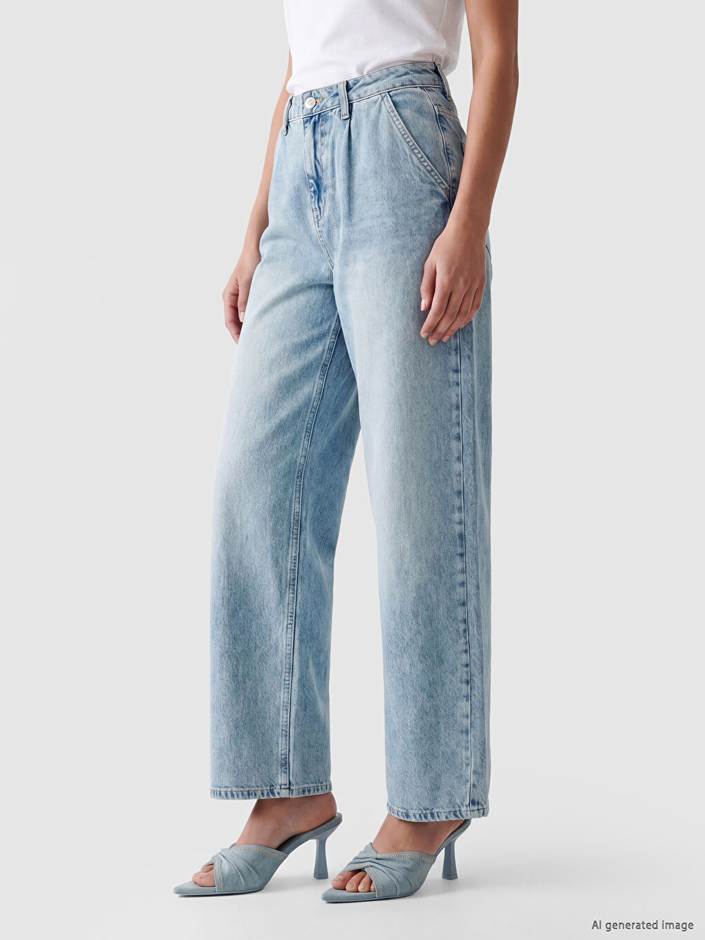 İndigo Carrot Fit Kadın Pileli Jean Pantolon-1