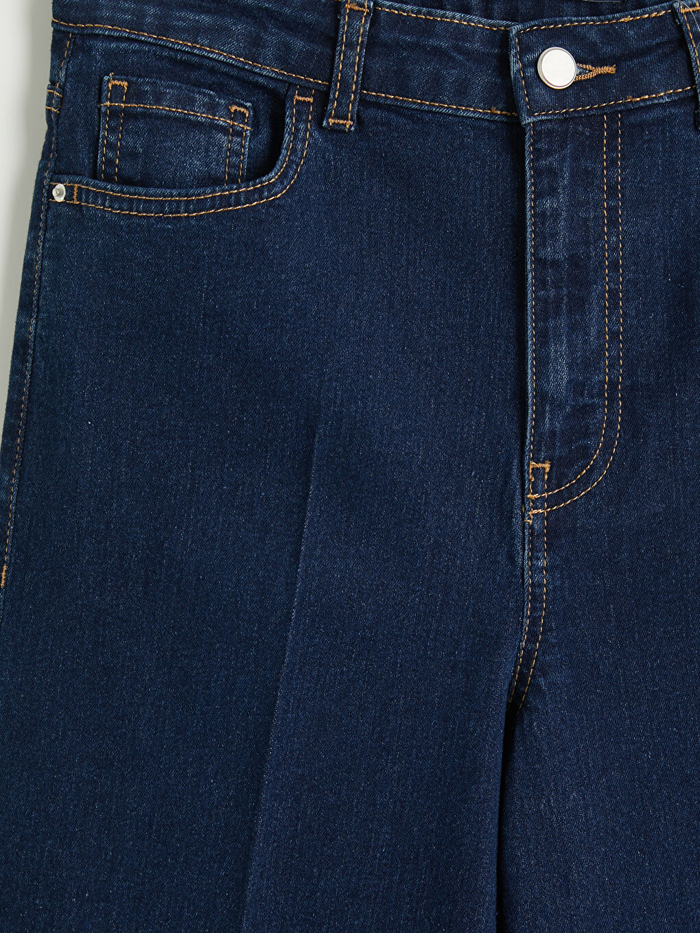 İndigo Wideleg Fit Kadın Jean Pantolon-2