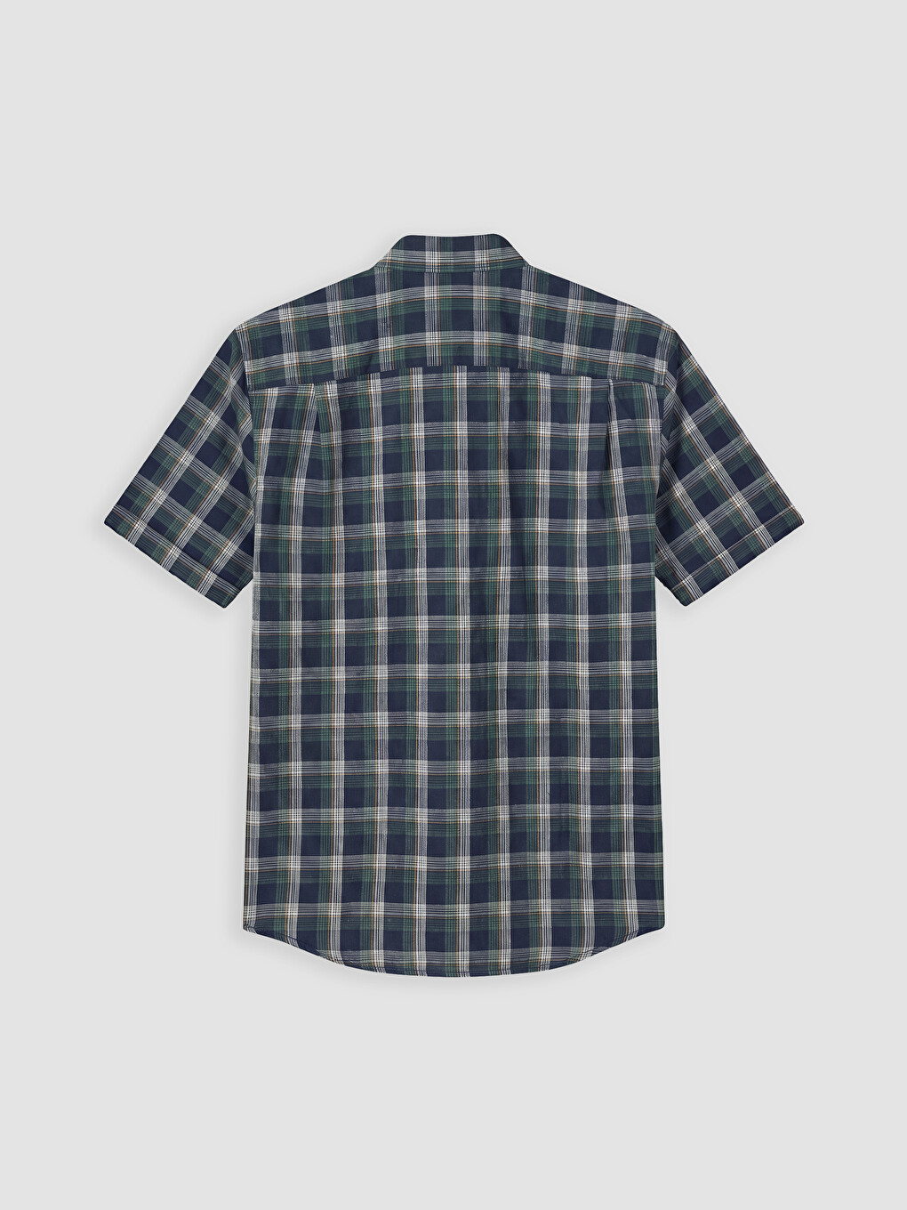 Yeşil Regular Fit Ekose Poplin Erkek Gömlek-5