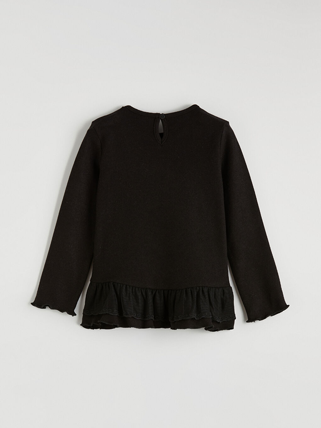 Bej Bisiklet Yaka Fiyonk Detaylı Kız Çocuk Tişört 2'li-6