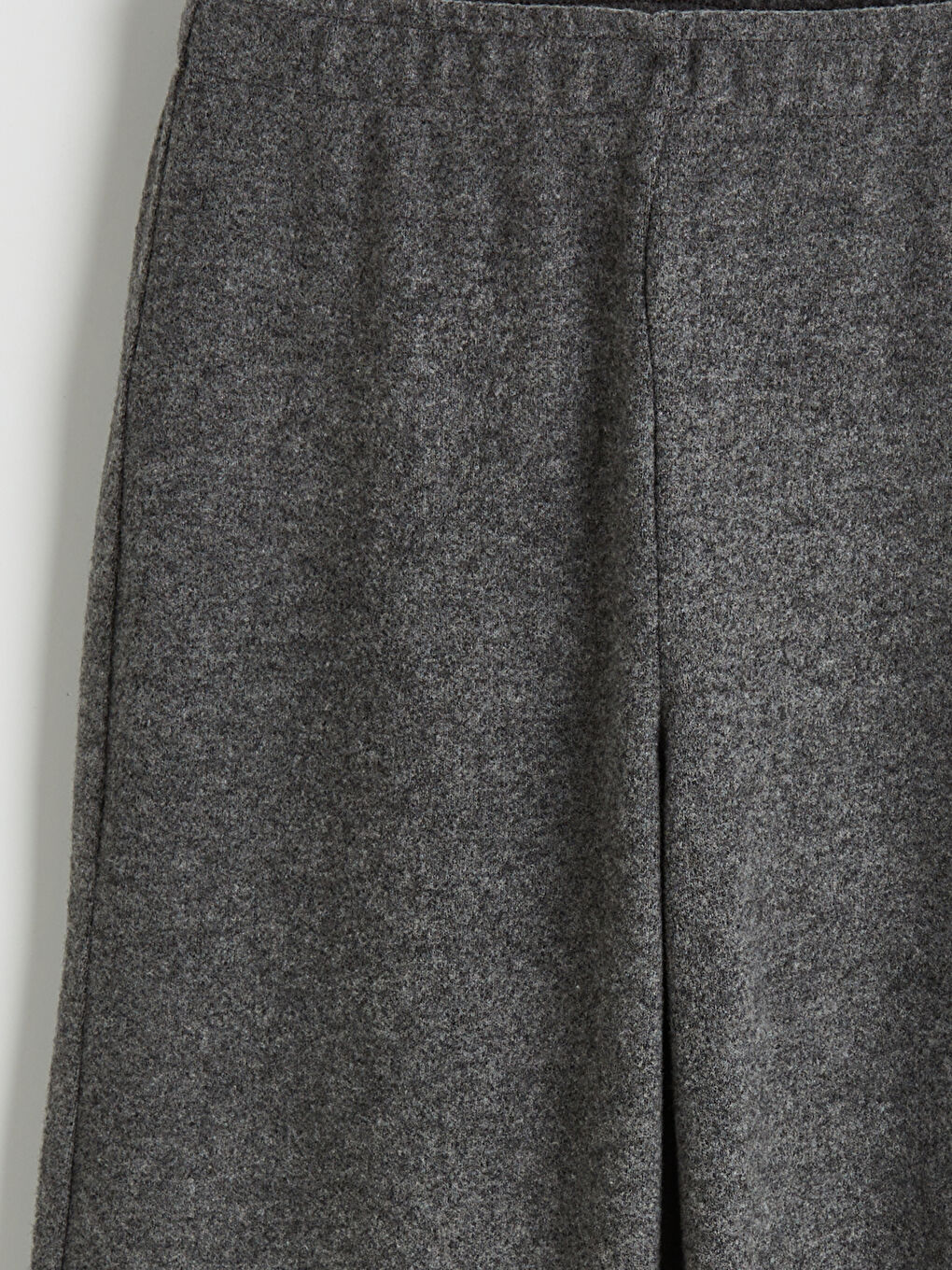 Antrasit Beli Lastikli Kadın Triko Pantolon-1