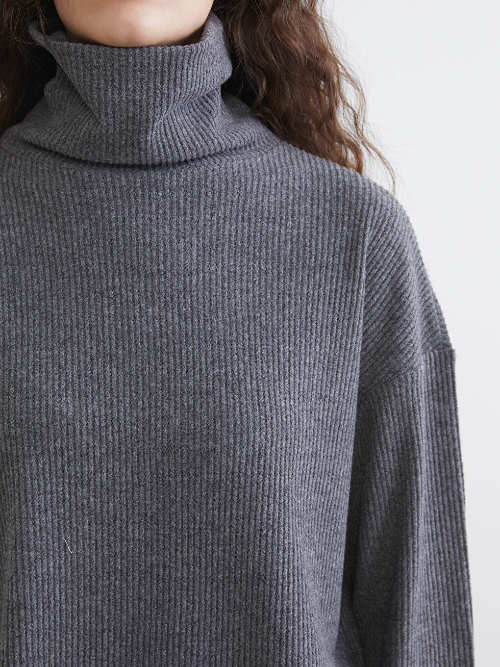 Women's Turtleneck Knit Sweater-4