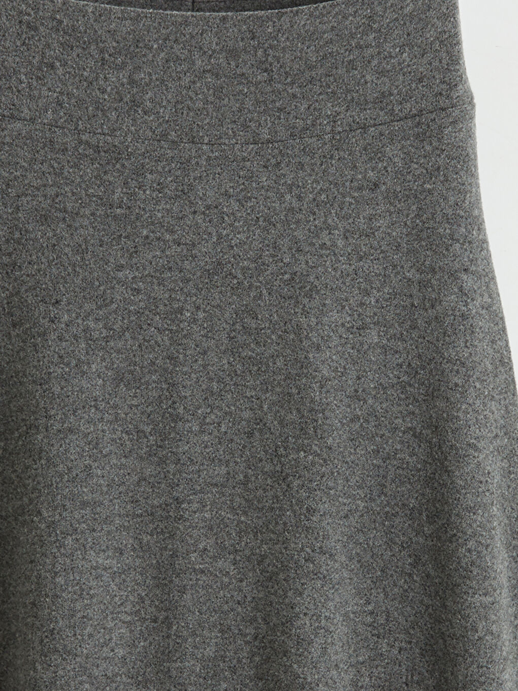 Antrasit Beli Lastikli A Kesim Triko Etek-1
