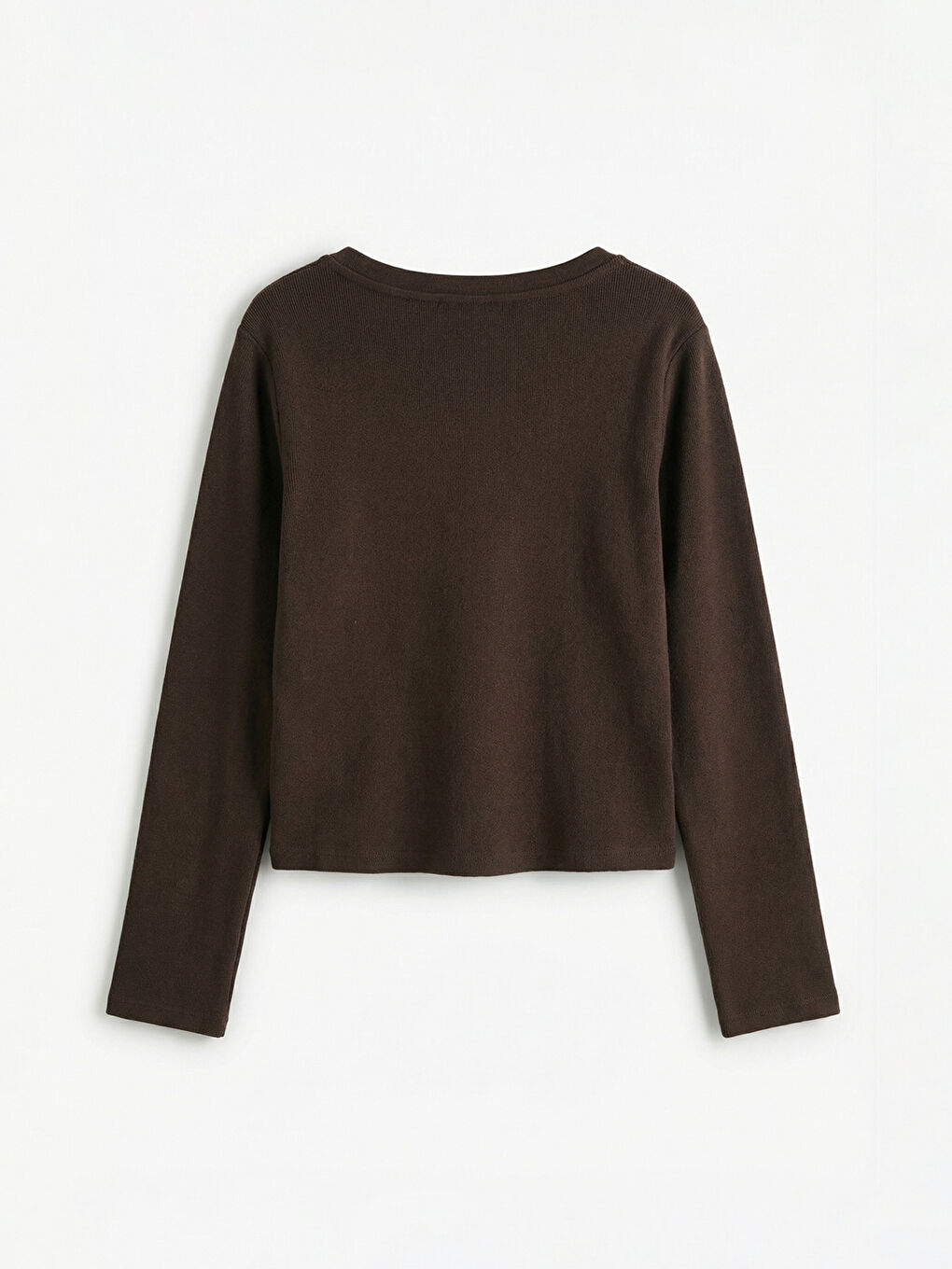 Kahverengi V Yaka Kadın Triko Hırka-1