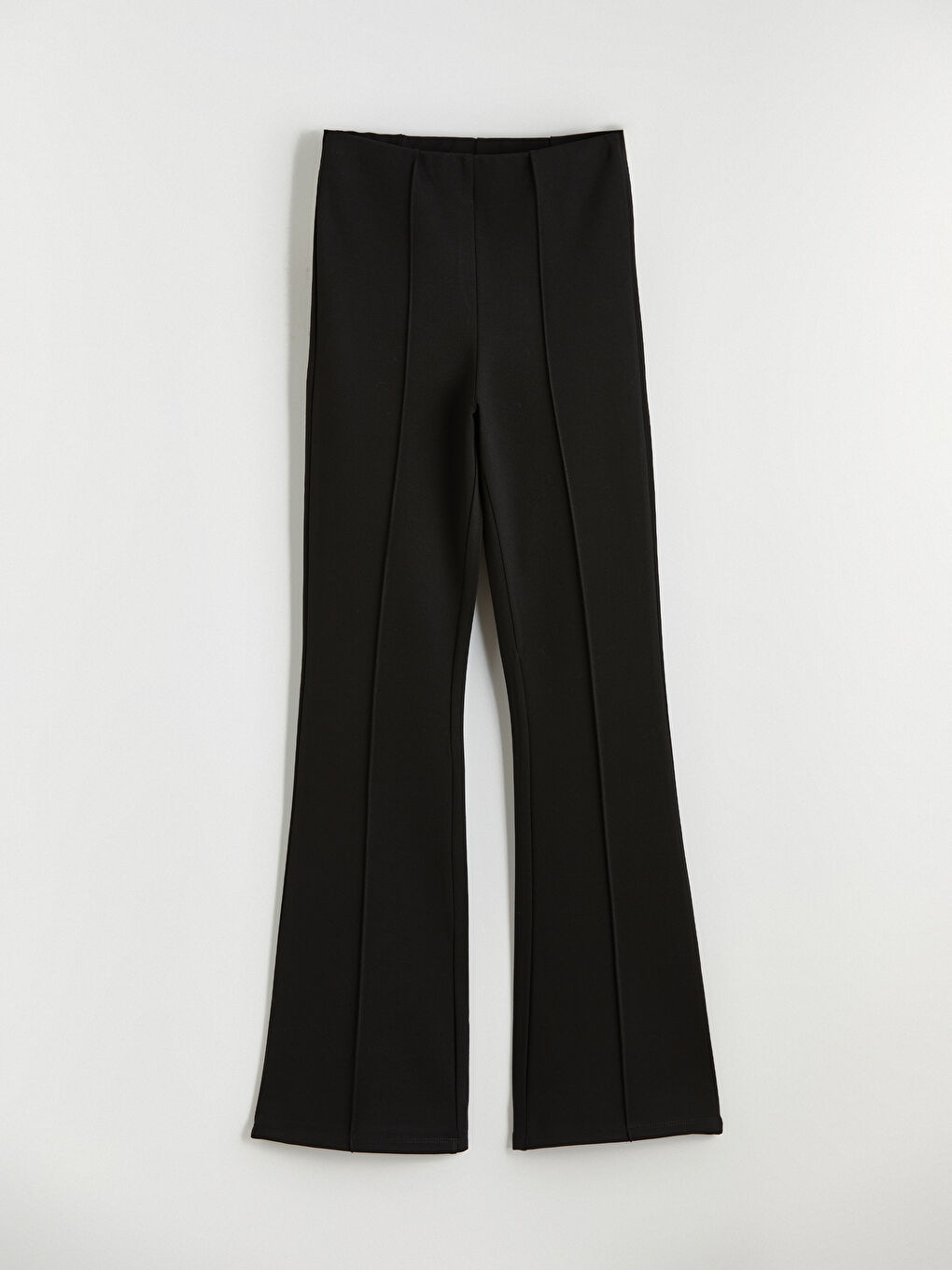 Siyah Süper Skinny Fit İspanyol Paça Kadın Pantolon-4