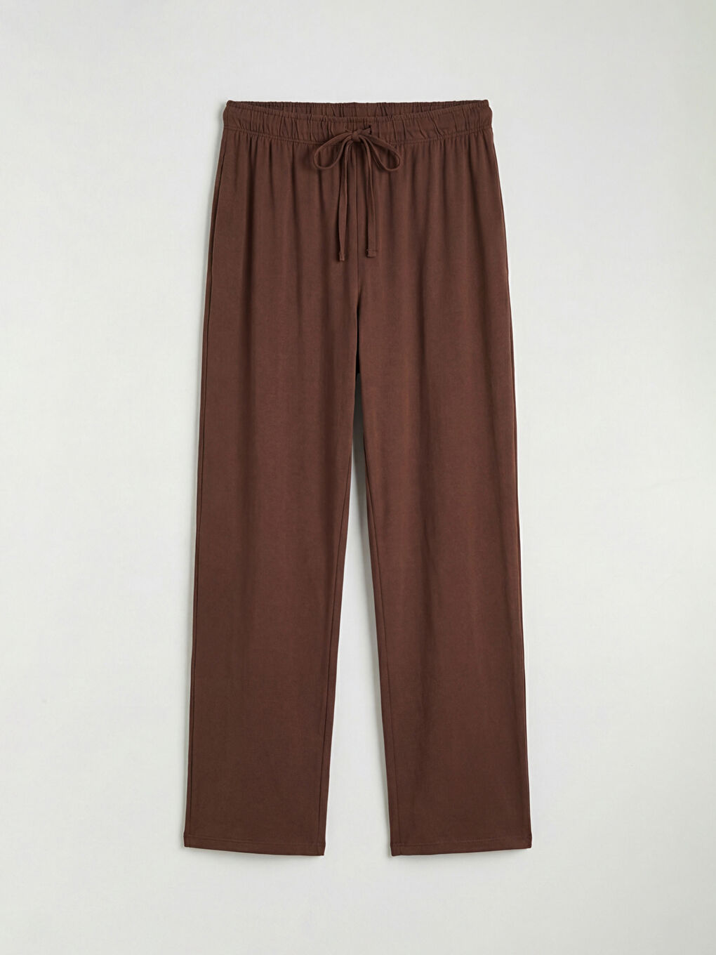 Kahverengi Bisiklet Yaka Baskılı Kadın Pijama Takımı-7