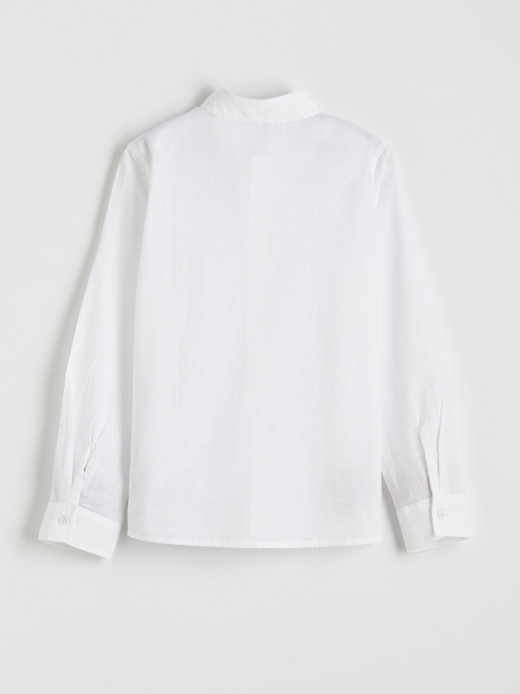 Beyaz Poplin Erkek Çocuk Gömlek-1