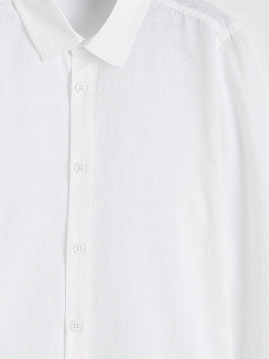 Beyaz Poplin Erkek Çocuk Gömlek-2