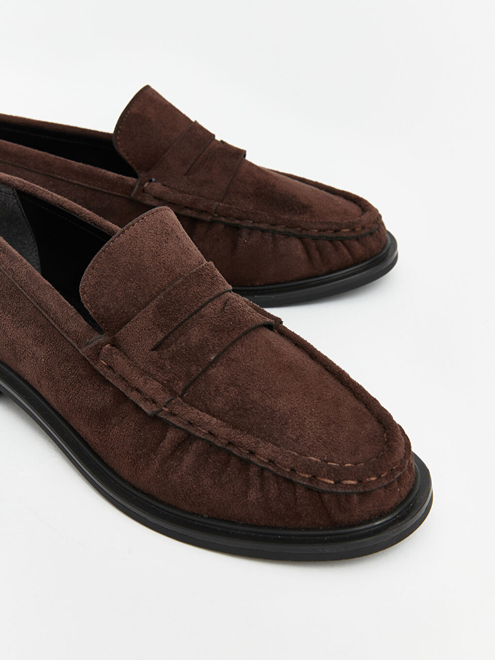 Kahverengi Süet Görünümlü Kadın Klasik Ayakkabı-2