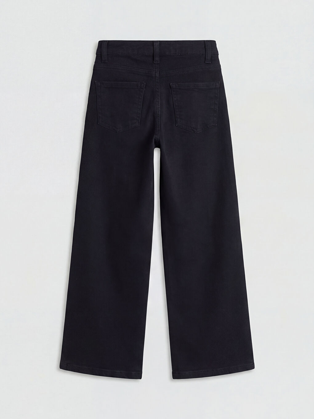Siyah Wideleg Kız Çocuk Jean Pantolon-1