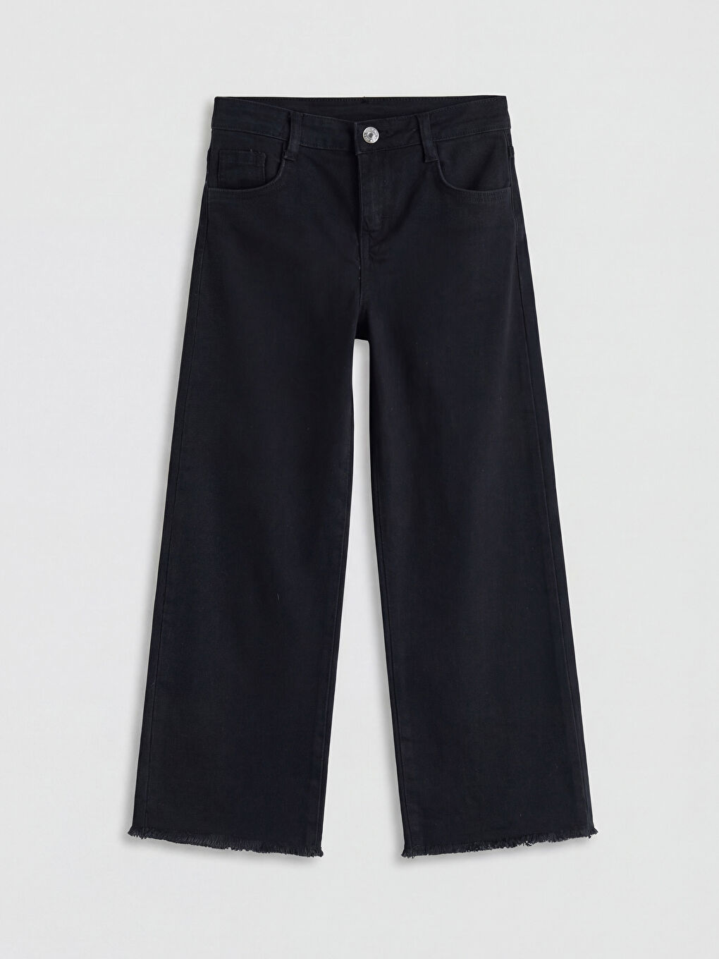 Siyah Wideleg Kız Çocuk Jean Pantolon