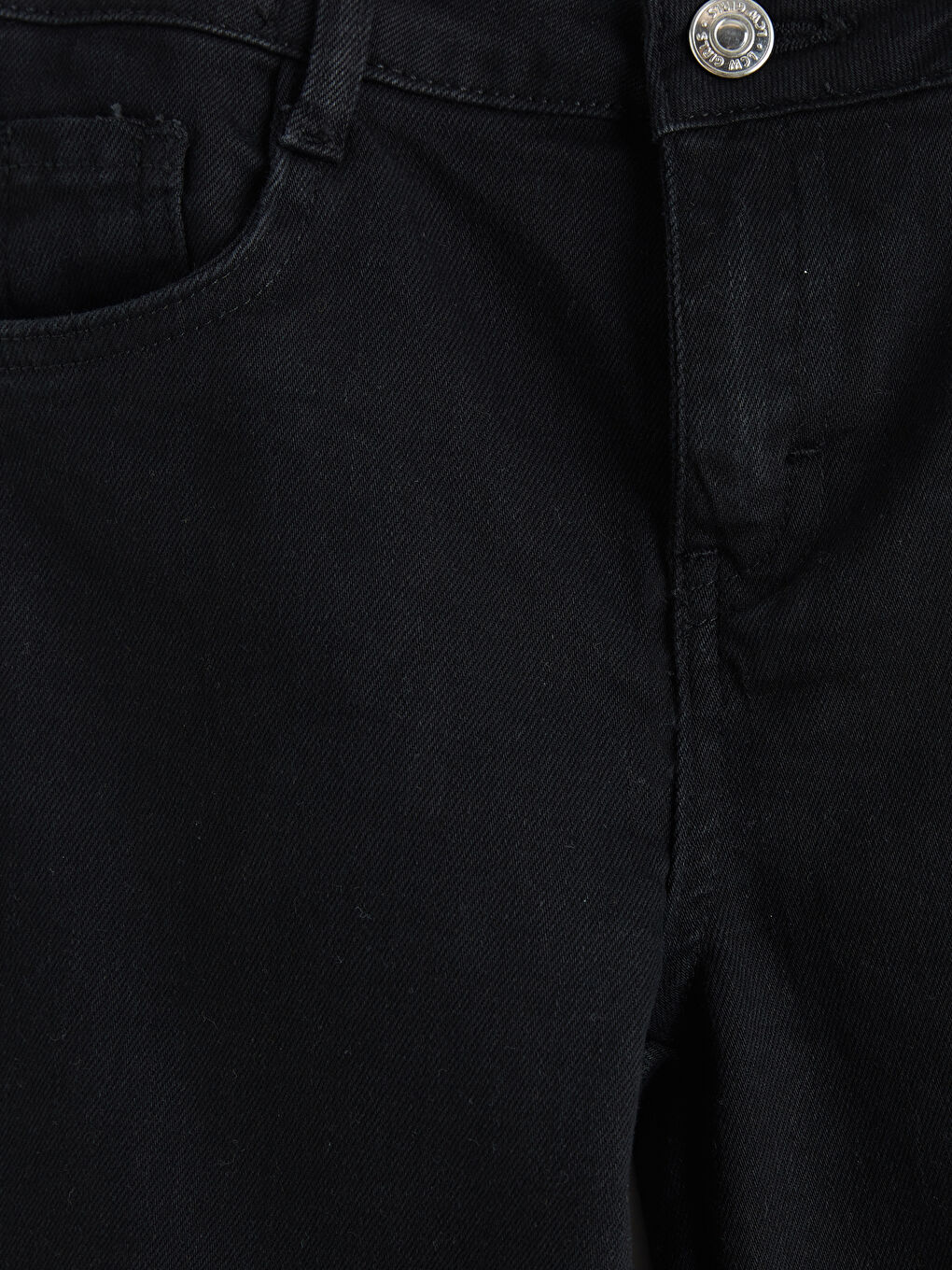 Siyah Wideleg Kız Çocuk Jean Pantolon-2