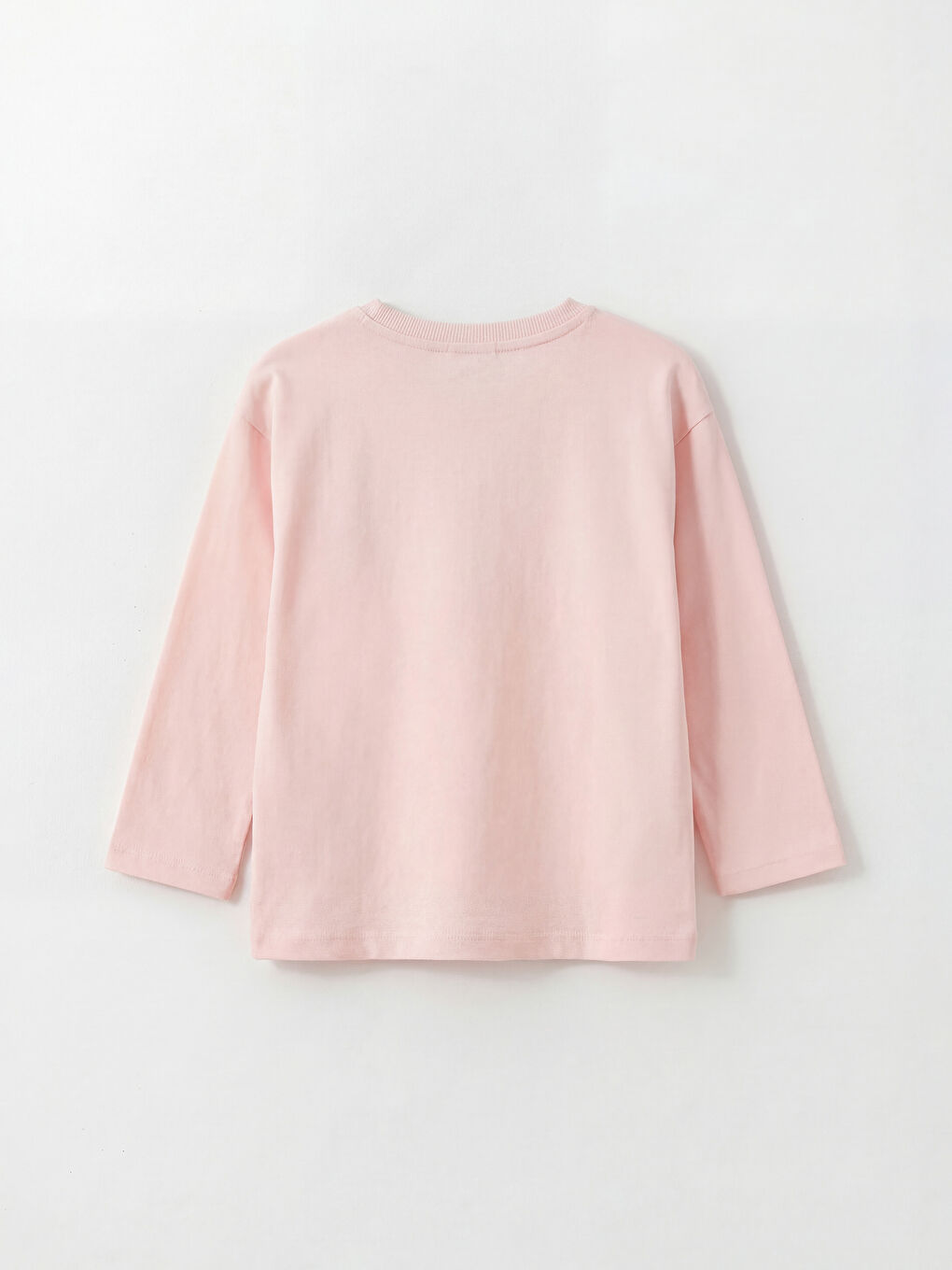 Pembe Bisiklet Yaka Fiyonk Detaylı Kız Çocuk Tişört-1