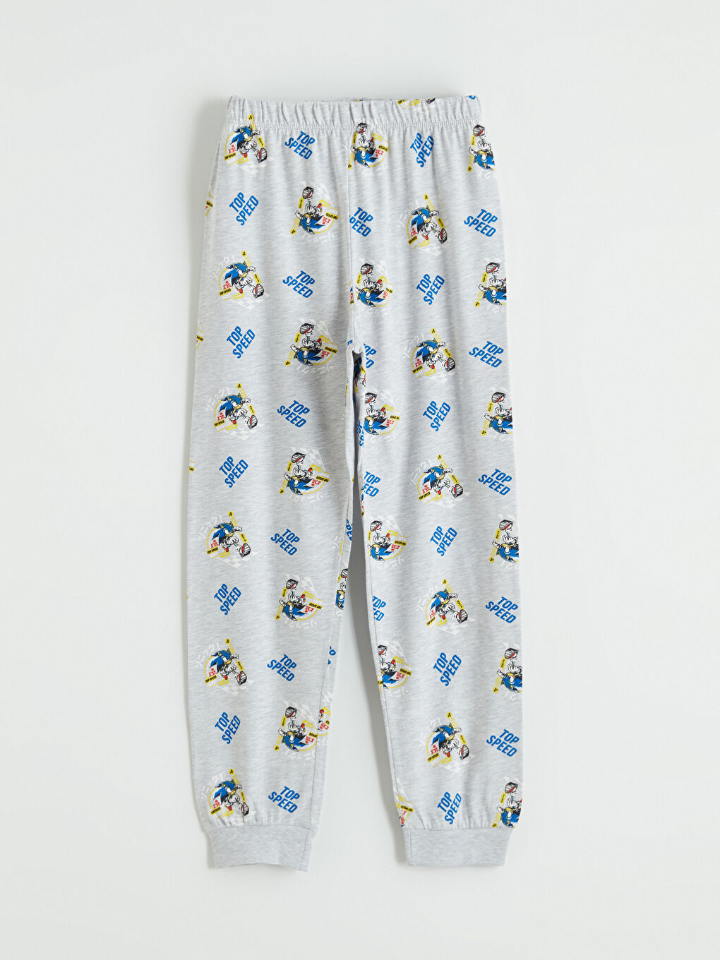 Mavi Bisiklet Yaka Sonic Baskılı Erkek Çocuk Pijama Takım-4