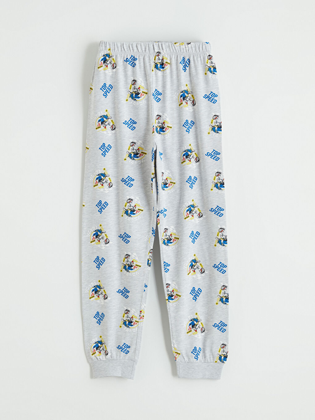 Mavi Bisiklet Yaka Sonic Baskılı Erkek Çocuk Pijama Takım-6