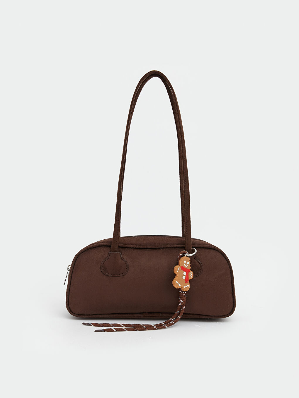 Kahverengi Süet Görünümlü Kadın Omuz Çantası