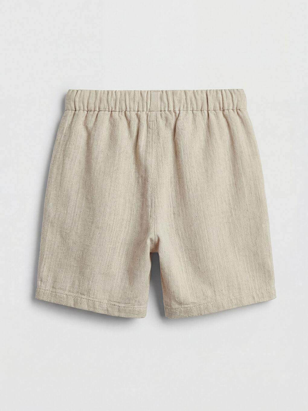 Kahverengi Beli Lastikli Keten Görünümlü Erkek Çocuk Şort-1