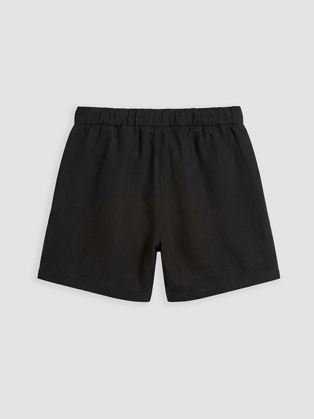 Siyah Beli Lastikli Bağcıklı Erkek Çocuk Şort-1