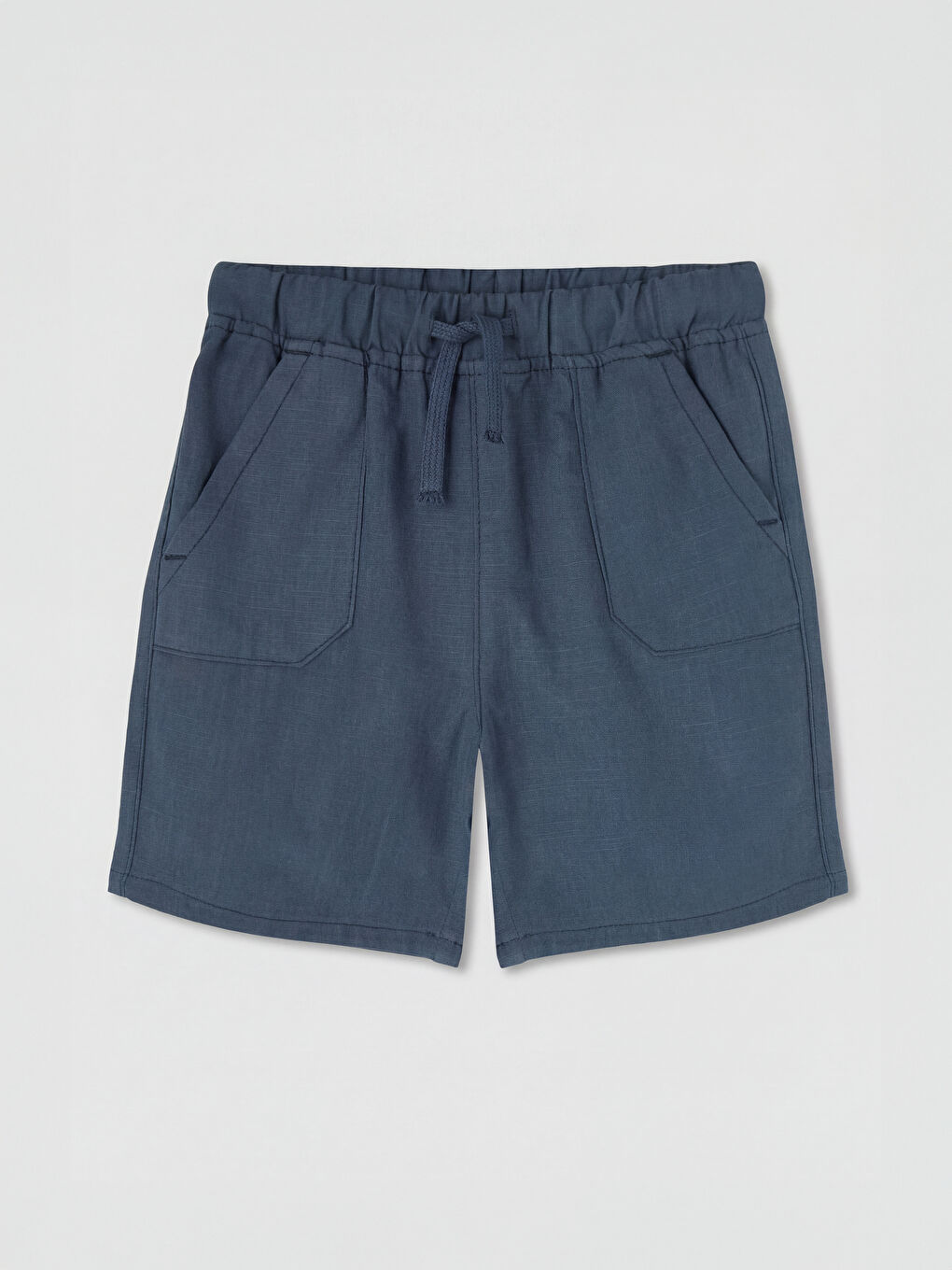 Lacivert Beli Lastikli Erkek Çocuk Şort