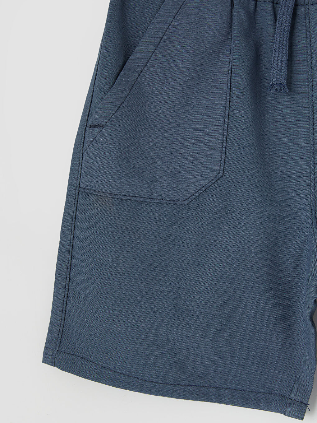 Lacivert Beli Lastikli Erkek Çocuk Şort-2