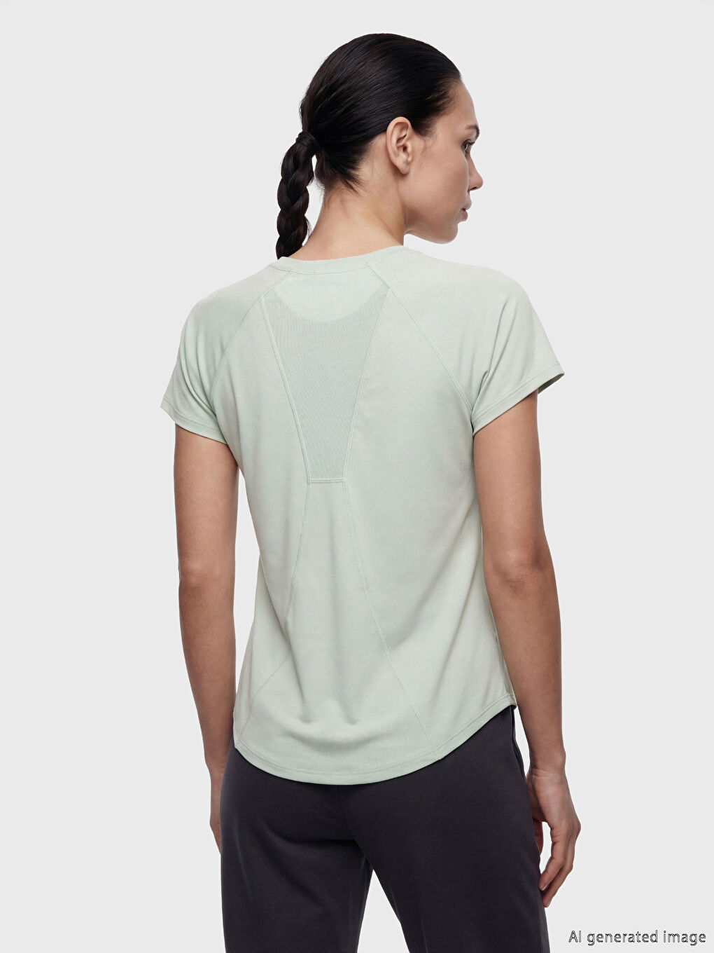 Woman GREEN Sports T-Shirt-3