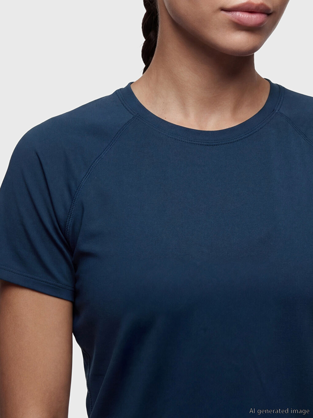 Woman NAVY Sports T-Shirt-2