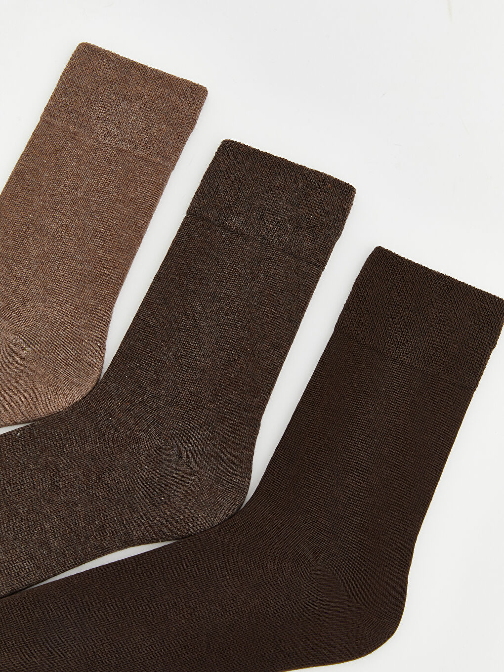 Kahverengi Erkek Soket Çorap 3'lü -1