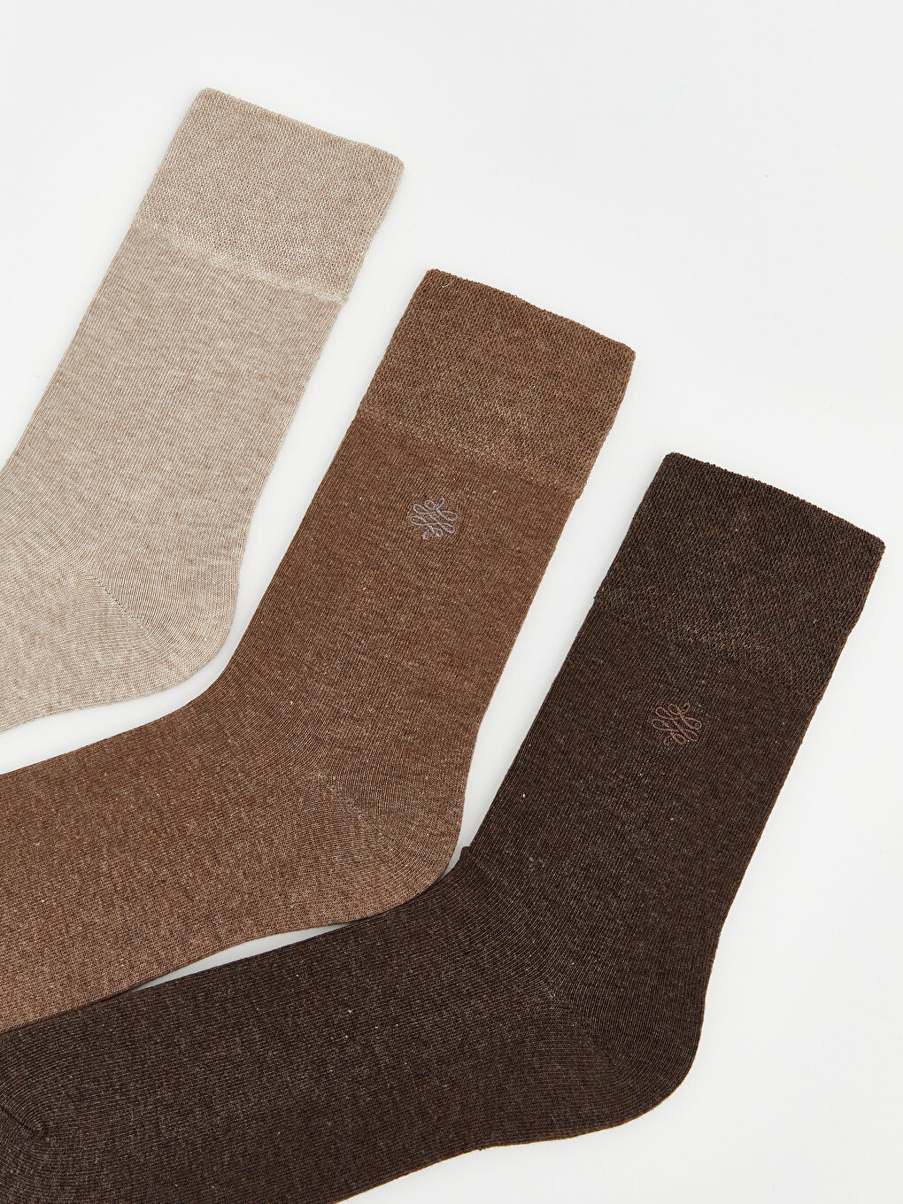 Kahverengi Nakışlı Erkek Soket Çorap 5'li-1