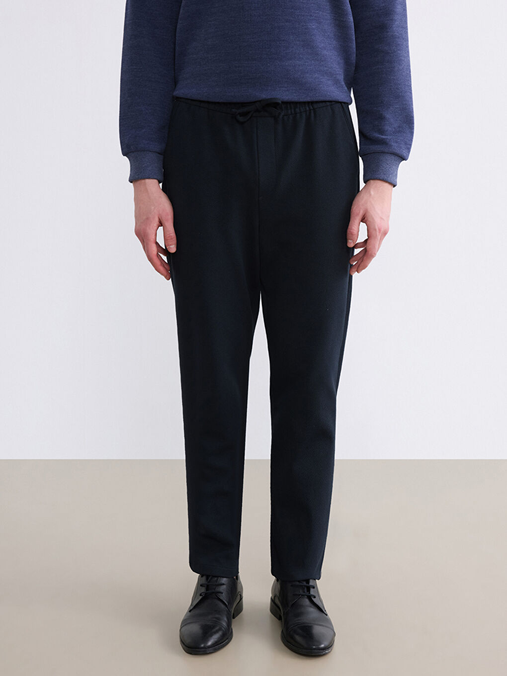 Lacivert Standart Kalıp Erkek Pantolon-1