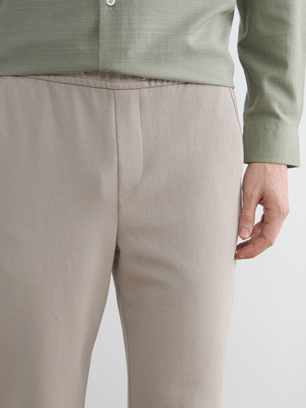 Kahverengi Standart Kalıp Erkek Pantolon-2