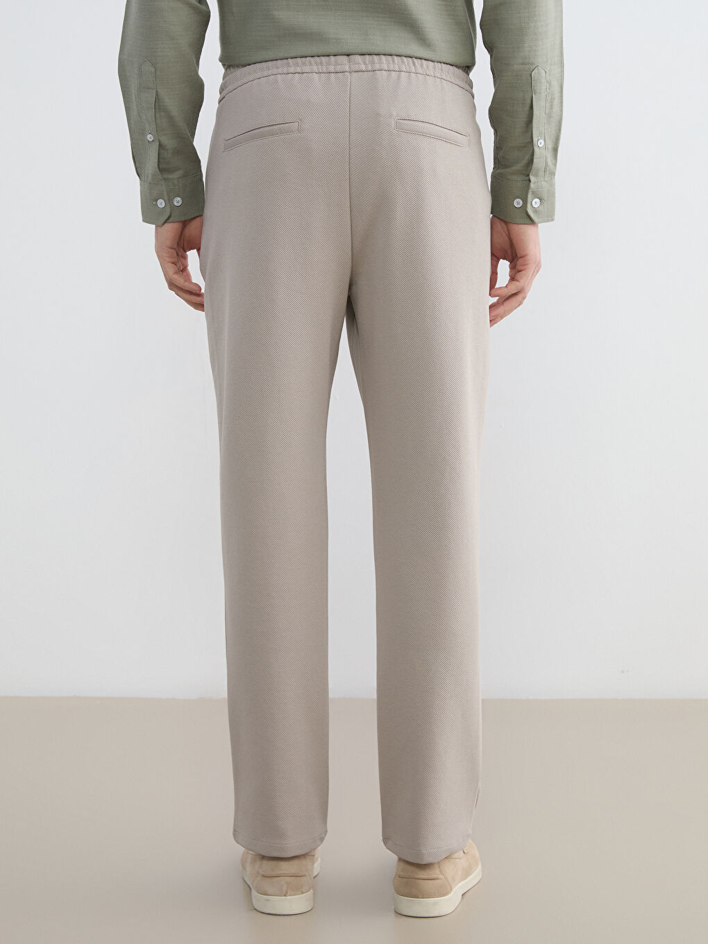 Kahverengi Standart Kalıp Erkek Pantolon-3