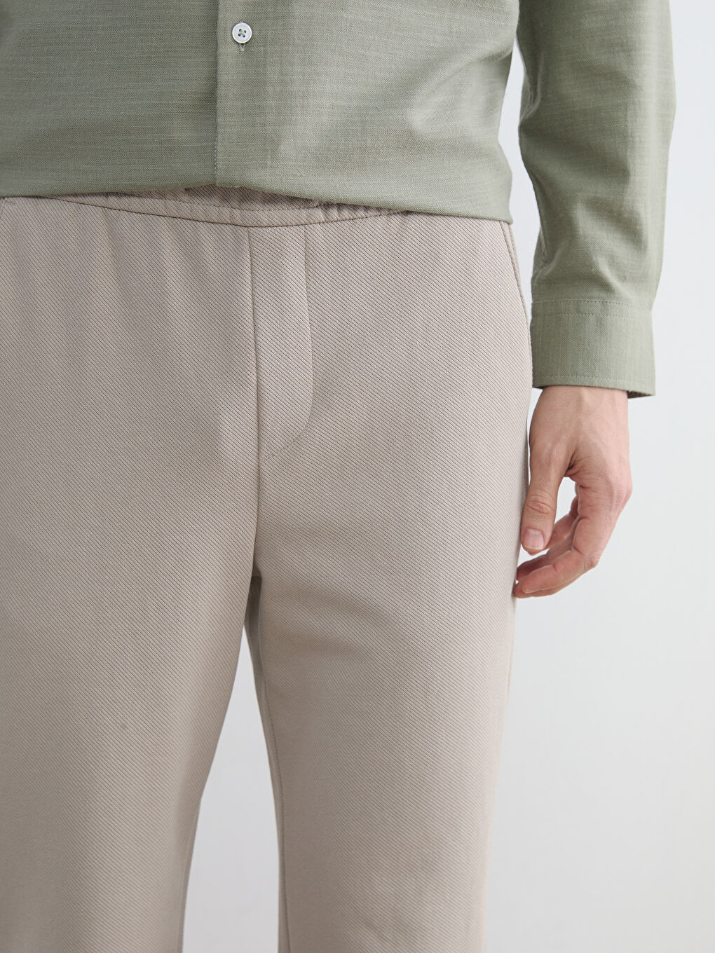 Kahverengi Standart Kalıp Erkek Pantolon-2