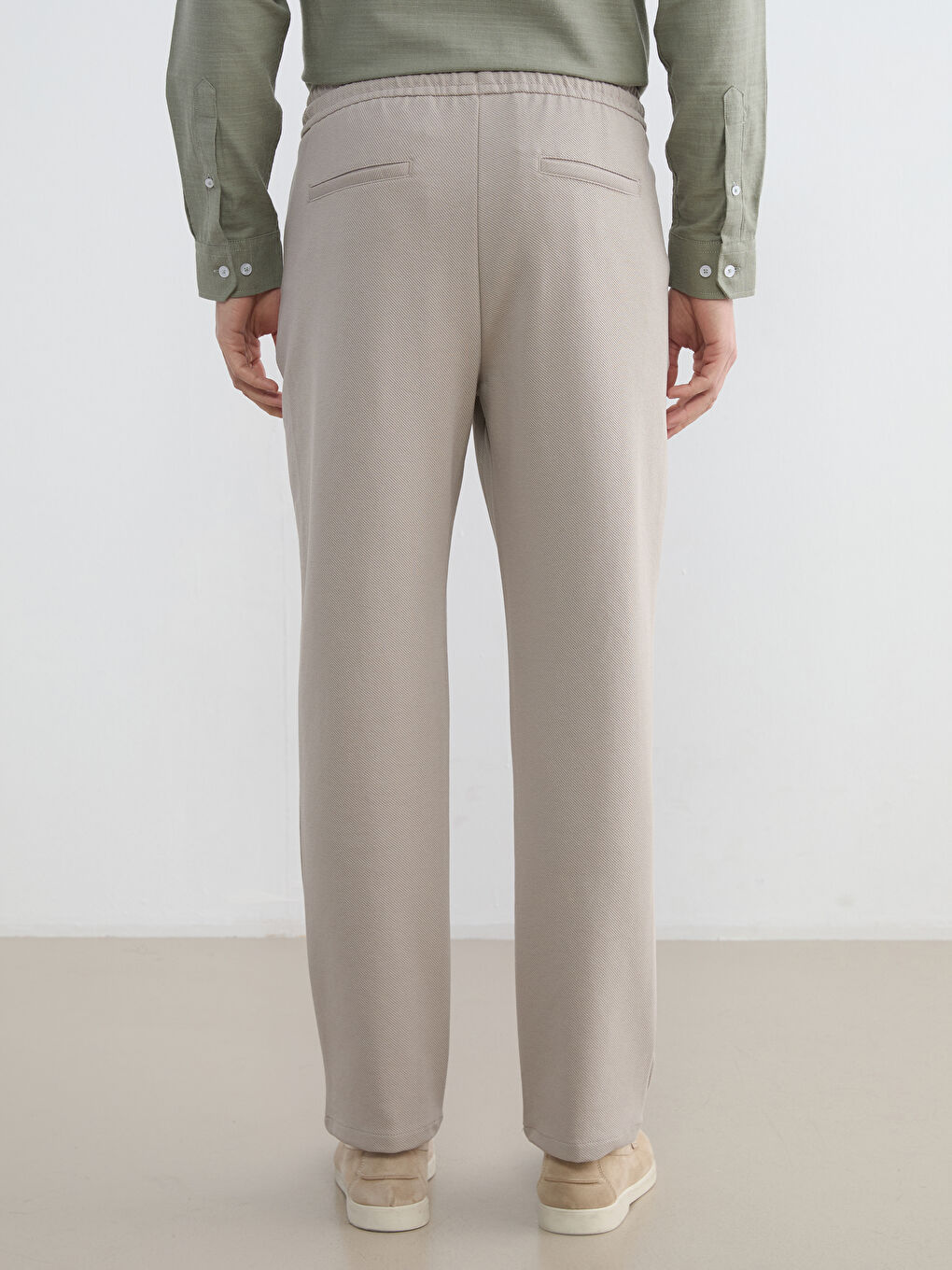 Kahverengi Standart Kalıp Erkek Pantolon-3