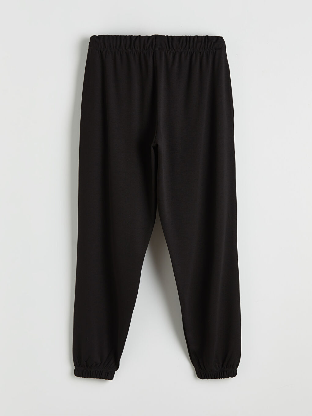 Siyah Beli Lastikli Kadın Jogger Eşofman Altı-4