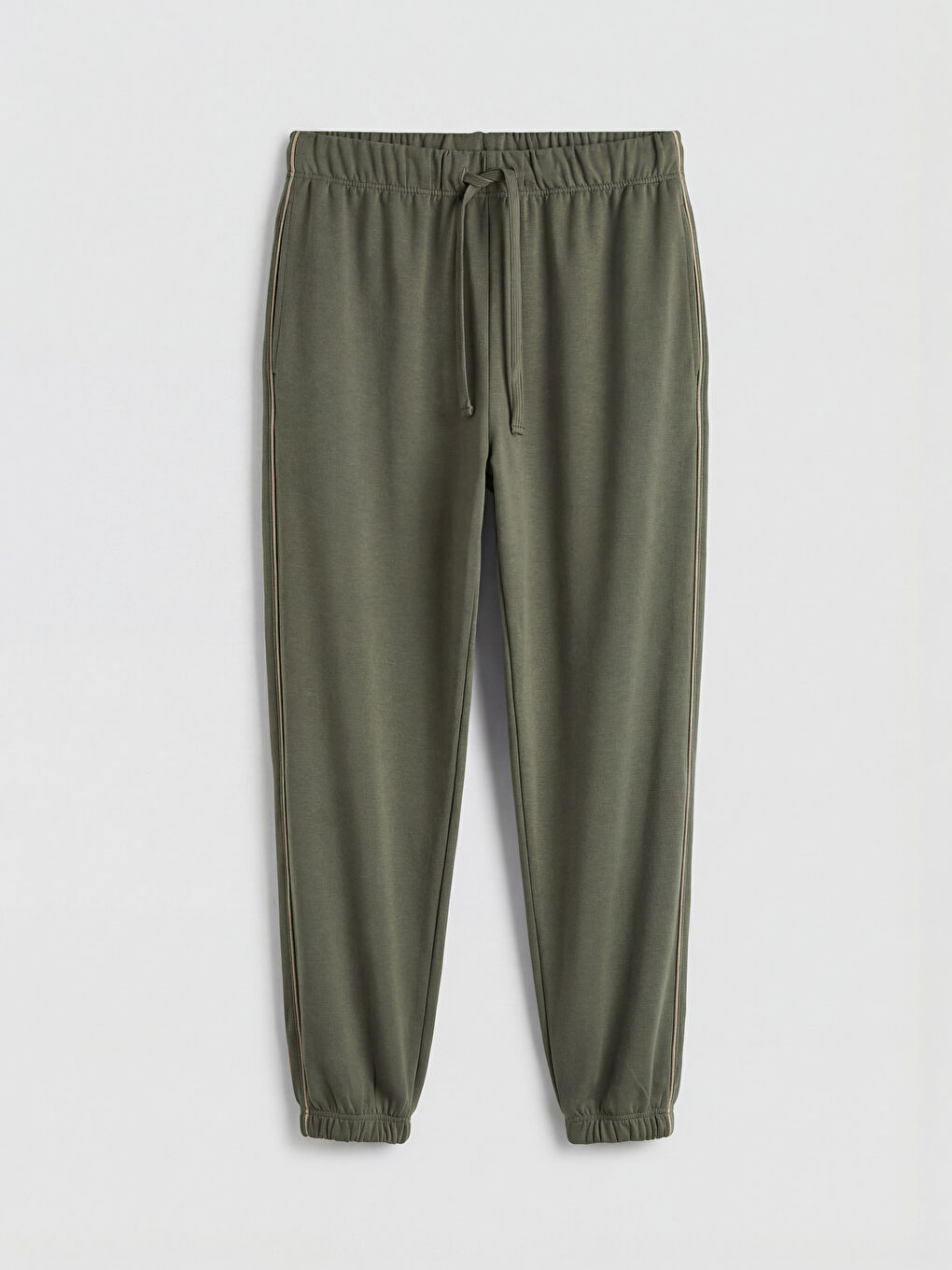 Haki Beli Lastikli Kadın Jogger Eşofman Altı