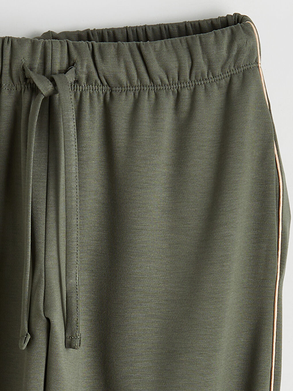 Haki Beli Lastikli Kadın Jogger Eşofman Altı-4