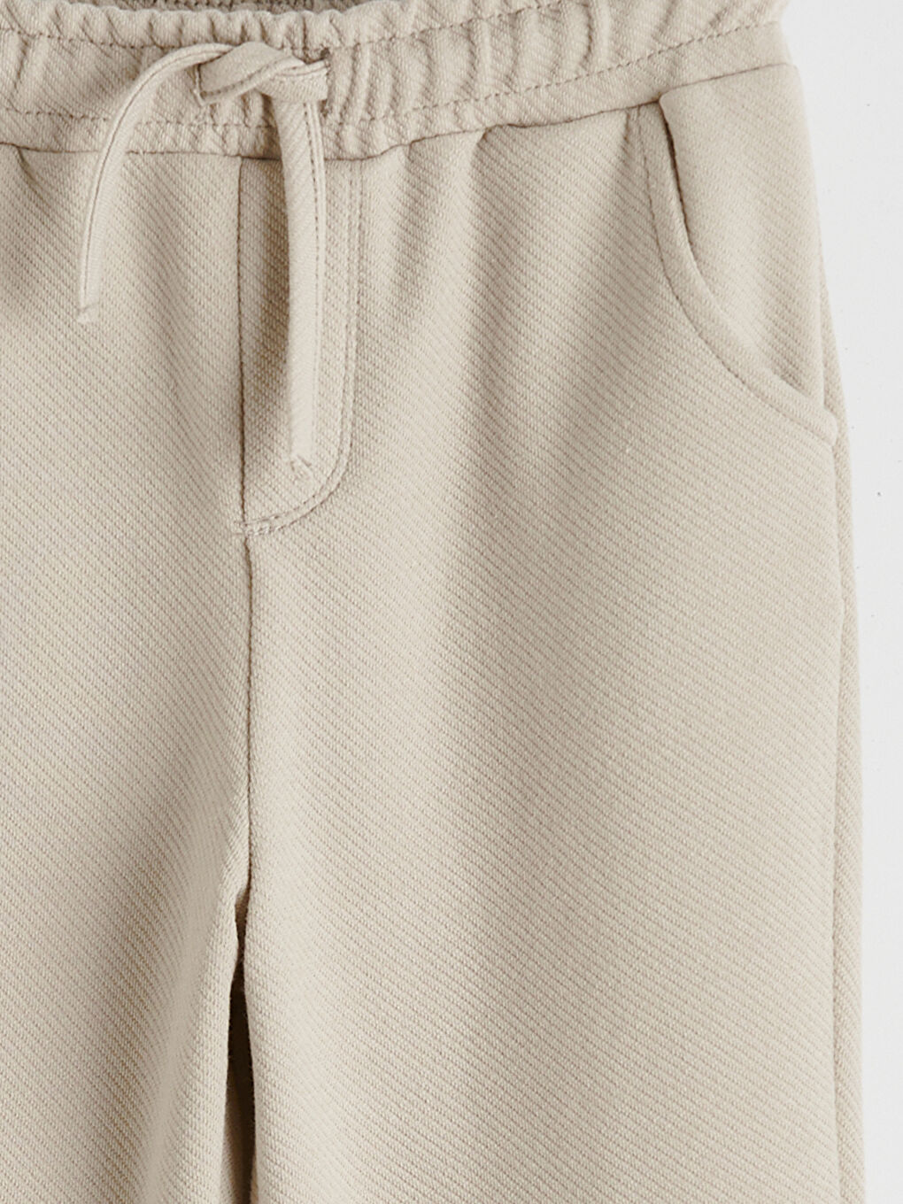 Bej Beli Lastikli Erkek Çocuk Eşofman Altı-2