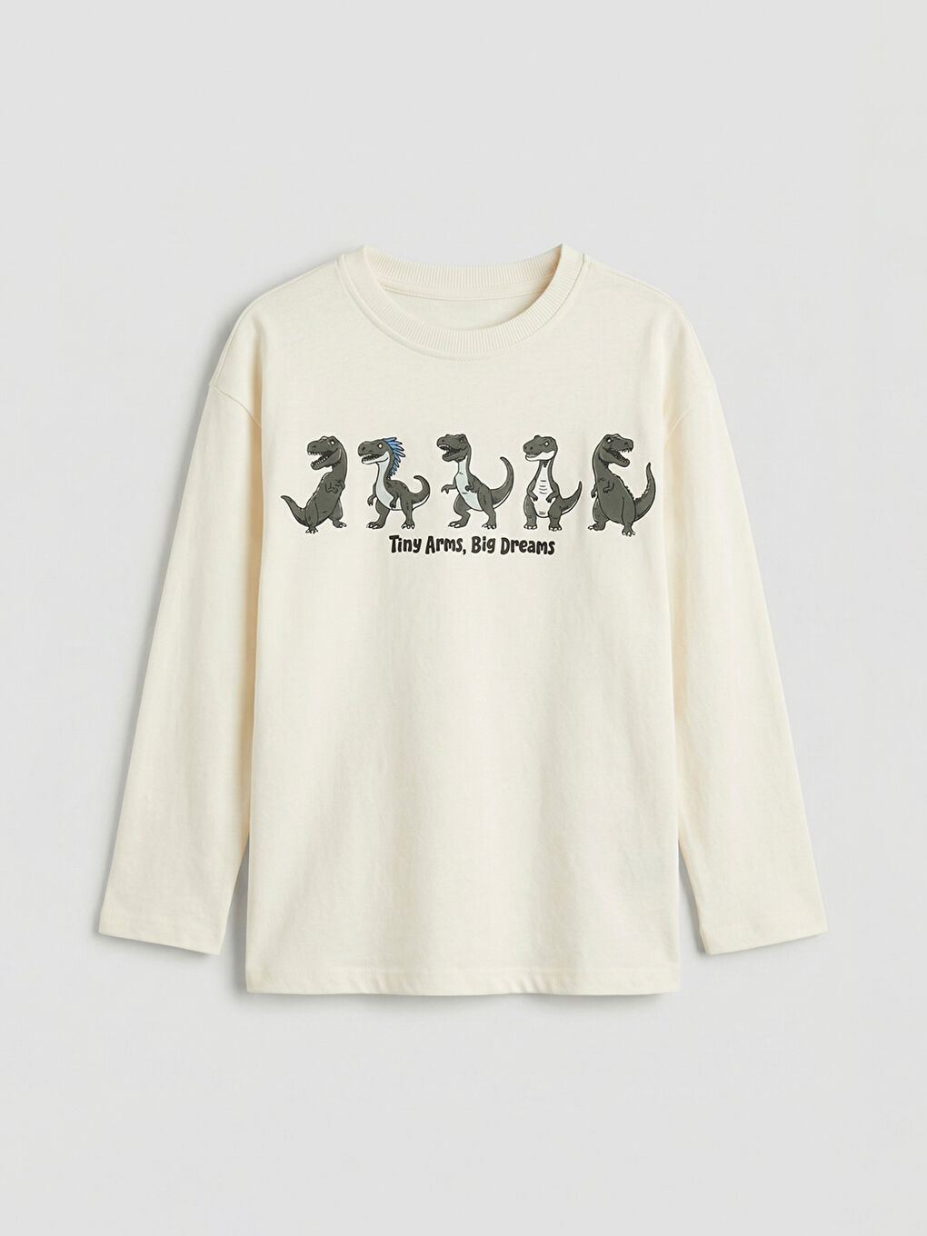 Bej Bisiklet Yaka Baskılı Erkek Bebek Tişört