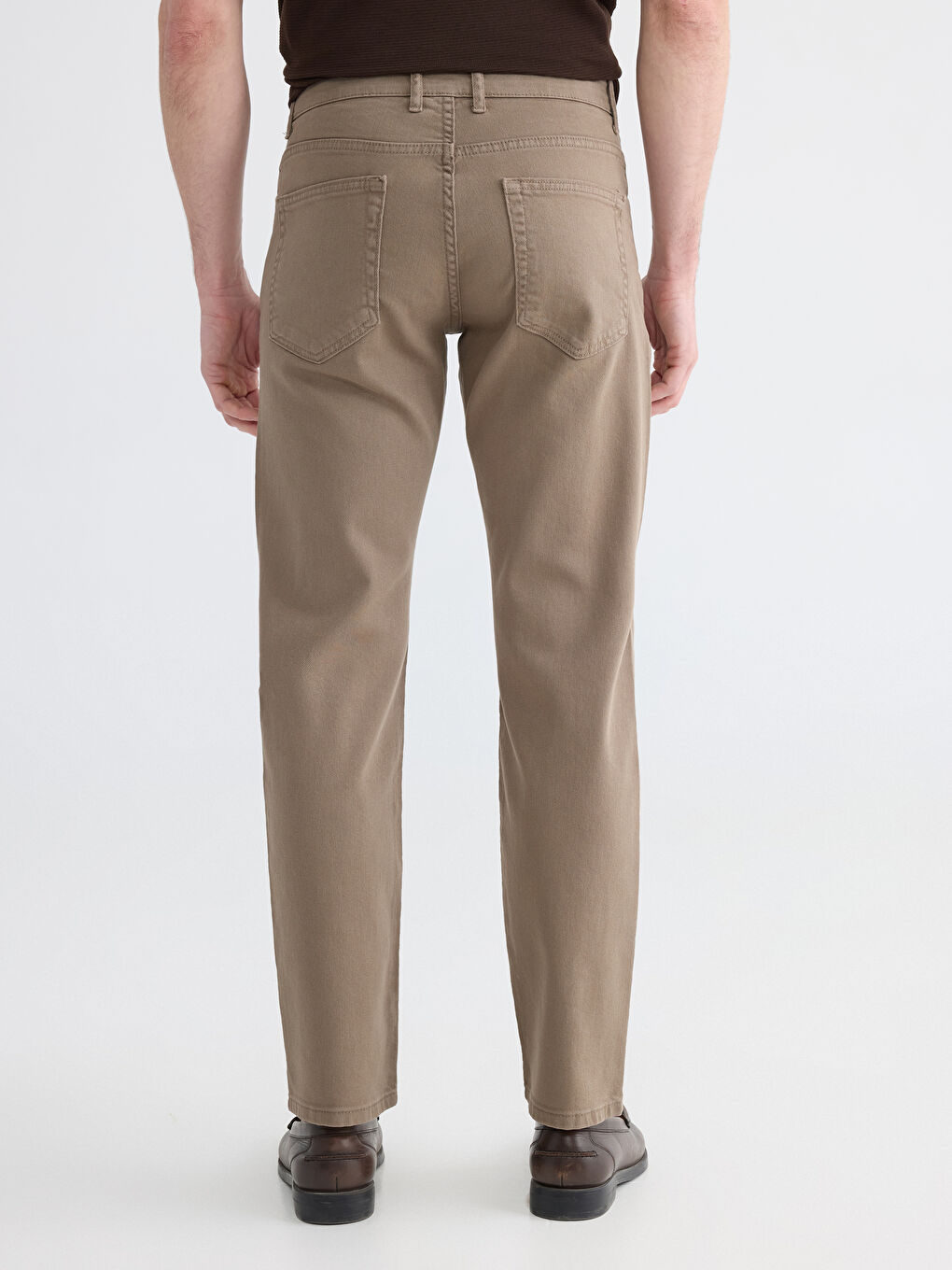 Kahverengi Regular Fit Erkek Jean Pantolon-4