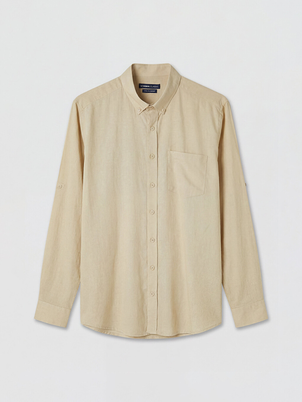 Regular Fit Linen Blended Men's Shirt-4