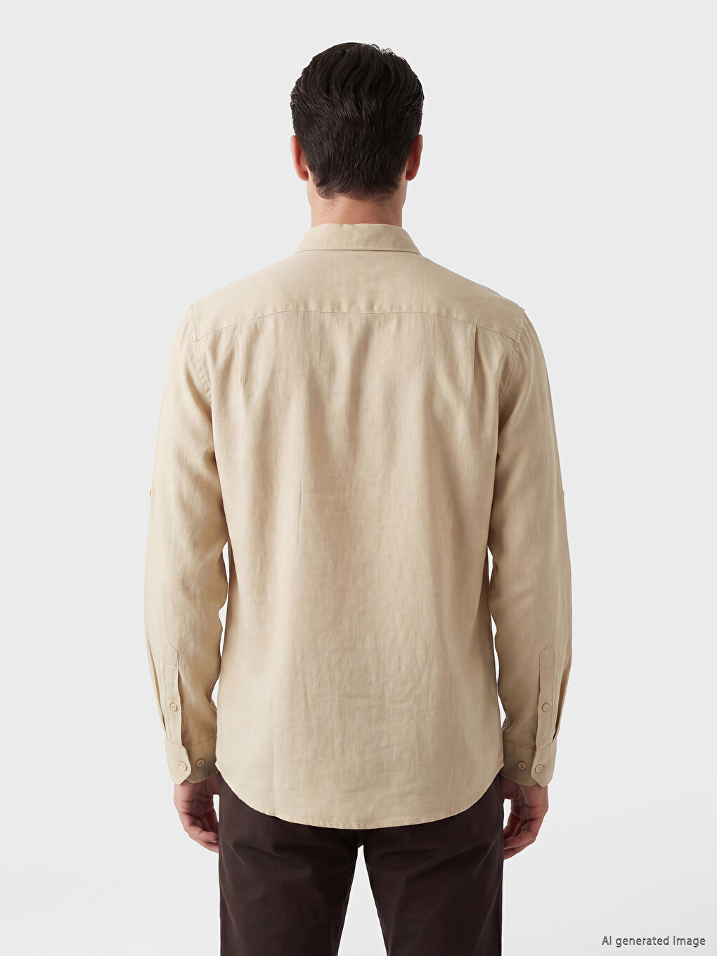 Regular Fit Linen Blended Men's Shirt-3